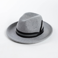 Sombrero Fedora de fieltro de lana 100% con banda de cinta y pluma para hombres Sombrero de fieltro de lana de primavera y otoño Personalización disponible