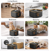 Fontaine à eau pour animaux de compagnie pour chats et chiens avec système de filtration multi-couches et pompe de circulation silencieuse