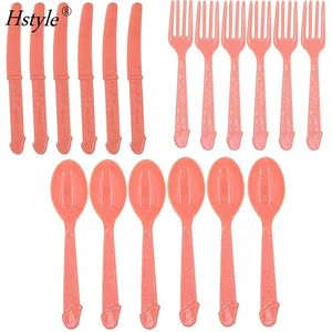 Vajilla novia pene ducha gallina noche Willy pene novedad desnuda cuchillos/tenedores/cucharas para <span class=keywords><strong>Bar</strong></span> despedida de soltera suministros HS1528 - Product Image 1