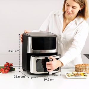 Nouvelle friteuse à air numérique rapide sans huile 5L 6L 7L 8L 12L en acier inoxydable, friteuse à air intelligente - Product Image 2