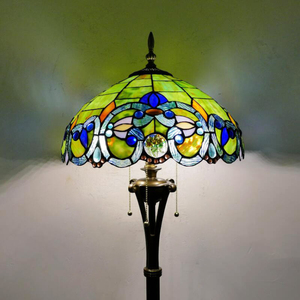 Unicorn Floor Lights Living Room Study Room Floor <strong>Lamps</strong> Bedroom Country <strong>Stained</strong> <strong>Glass</strong> Leaf <strong>Lamp</strong> <strong>Shade</strong> - Product Image 3