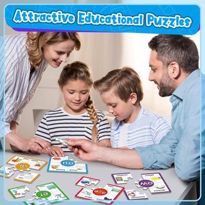 Permainan Puzzle Fonik Kustom Permainan Mengeja Kartu Fonik Kartu Kata Pandang untuk Balita Belajar Mainan Edukasi - Product Image 6
