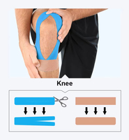 Ruban de sport élastique personnalisé de 5cm en coton imperméable pour la kinésiologie athlétique