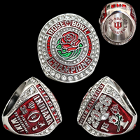 Ensemble de bagues de championnat national de football NCAA 2025 Indiana Hoosiers pour hommes, serties de zircons, pour fans, vente en gros