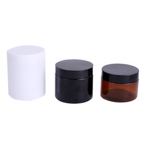 Pot cosmétique en plastique PET transparent, ambré ou noir de 250 ml (8 oz) et 500 ml (16 oz) avec couvercle en plastique – Vente chaude - Product Image 5