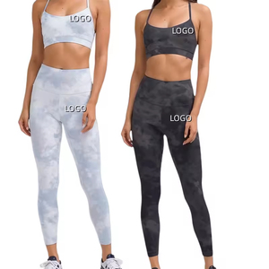 Leggings de sport de compression tie-dye pour femme, pantalons de yoga, collants d'entraînement push-up, vente en gros - Product Image 1