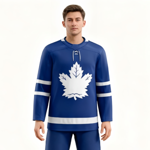 Vente en gros de maillots de hockey sur glace de l'équipe du Canada personnalisés unisexes, style uniforme OEM, avec broderie, technique de sublimation - Product Image 6