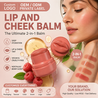 Baume à lèvres minéral avec logo personnalisé, rouge à lèvres naturel, maquillage vegan pour le visage, blush en stick 2 en 1, baume teinté pour les lèvres et les joues