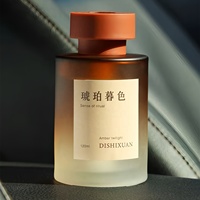 Diffuseur de parfum d'ambiance en verre à bâtonnets, huile essentielle florale boisée longue durée, parfum Ambre Crépusculaire de luxe, pour voiture et maison