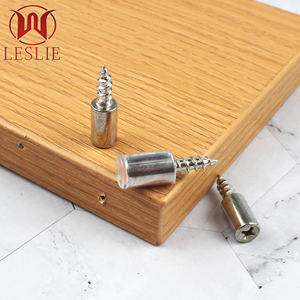 Supports d'étagère invisibles en chrome de haute qualité, supports d'étagère en plastique blanc avec 7 mm - Product Image 4