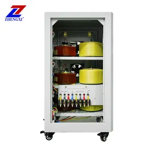 High precision 100% Copper 10KVA 20KVA 30KVA three Phase AC 380V big power automatic voltage regulator AVR