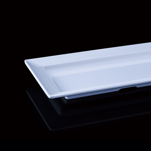 Vaisselle écologique de grande taille Style occidental Assiettes rectangulaires blanches résistantes à la mélamine Tablettes en plastique - Product Image 3