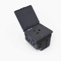 Maßgefertigte IP44 ABS Staubdichte Wasserdichte Automotive-Wechselrichter US-Steckdose mit Abdeckung 110V AC Elektrische Steckdose