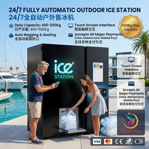 Máquina Expendedora de Hielo Comercial JFP Real Ice Factory, Capacidad de 450 kg/día, Dispensador Automático de Hielo en Cubos Embolsados, Autoservicio para Exteriores - Product Image 3