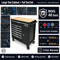 Armoire à outils roulante de qualité industrielle RT TOOL, 7 tiroirs, verrouillage centralisé pour atelier d'entretien de flotte