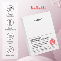 Masque en feuille de nuit hydratant et liftant pour minimiser les pores, masque facial en hydrogel profond, vegan, bio-collagène