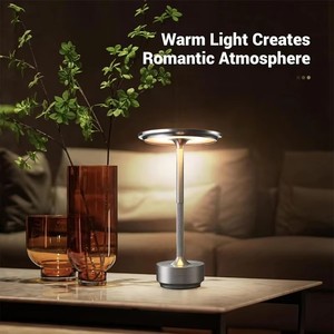 Lampada da Tavolo LED Ricaricabile Decorazione per Ristorante Lampada d'Atmosfera Retrò Portatile Senza Fili Touch USB-C - Product Image 5