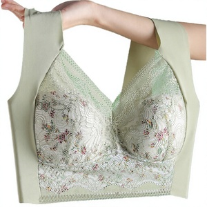 Soutien-gorge de sport aquatique sans armatures, sans coutures, sans doublure, grande taille, respirant, imprimé, push-up, bretelles réglables, tissé, une pièce, jetable - Product Image 3