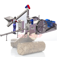 Machine de fabrication de bûches de sciure solide à piston Machine à briquettes à bâton rond pour feu Fabricant d'extrudeuse Briquette de sciure