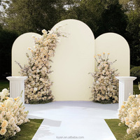 Housse de fond d'arche de mariage personnalisée en tissu élastique, ensemble d'arche de fond pour mariage et fête d'anniversaire