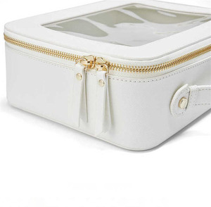 OEM/ODM Discount Luxury Professional Pouch Zipper <b>Cases</b> Travel for Large Clear PVC PU Leather Cosmetic <b>Makeup</b> Bags Water - Product Image 2