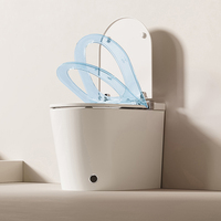 S006 WC intelligent monobloc avec bidet intégré, chasse d'eau automatique par capteur, cuvette allongée chauffante, contrôle par application et télécommande