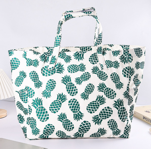 Phong cách công suất lớn không thấm nước của phụ nữ túi xách bãi biển Tote túi dây kéo đóng cửa nhân vật mô hình cho mua sắm bãi biển sử dụng - Product Image 4