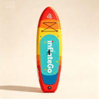 Planche de paddle gonflable 2026 de nouvelle conception, couleur orange, 7'6 x 30'', en PVC avec pompe, pour enfants