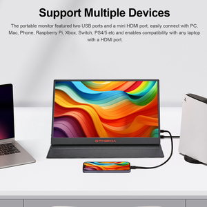 17.3 นิ้วจอภาพแบบพกพา 1080 จุดจอแสดงผลคอมพิวเตอร์หน้าจอรองคู่ Type-C one-wire โทรศัพท์แล็ปท็อปขยาย sc - Product Image 5