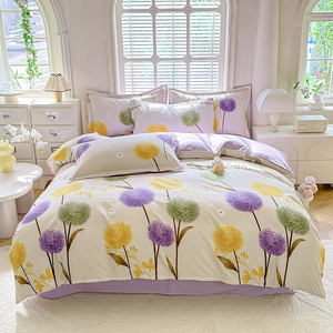 Sang Trọng Hoa In Bộ Đồ Giường Bộ 100% Polyester Bốn Mảnh Duvet Cover <span class=keywords><strong>Set</strong></span> - Product Image 5