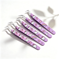 Pinces à cils en acier inoxydable personnalisées gratuites pour salon d'extension de cils, outil de beauté, OEM disponible