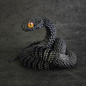 Juguete de anime Viper impreso en 3D personalizable, adornos decorativos 3D, varillas de plástico, huevo de serpiente gigante impreso en 3D en vitrina - Product Image 4