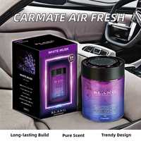 Carmate Parfum d'ambiance solide, cristal rafraîchissant, flacon en verre dégradé, désodorisant pour voitures, couleur néon, aromathérapie, 160g