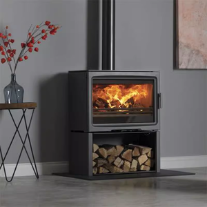 Estufa de Leña Independiente de Hierro Fundido de Estilo Contemporáneo con Llama Realista para Sala de Estar, Hogar, Villa, Uso en Interiores - Product Image 3