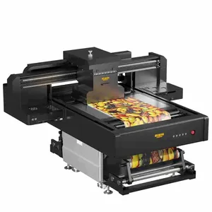M-9060 Plus printer UV dengan Epson 3200 kepala cetak mesin printer warna akrilik mesin terintegrasi kumparan datar