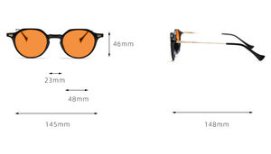Lunettes 2026 personnalisées en gros, classiques, unisexes, anti-lumière bleue, monture optique métallique, verres jaunes tendance, verres orange - Product Image 4