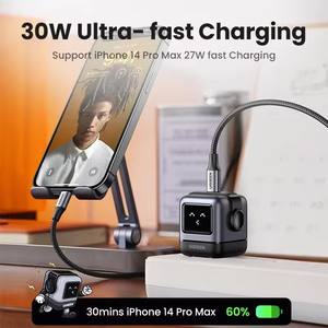 UGREEN Nouveauté Chargeur Mural Rapide GaN 30W Robot PD <span class=keywords><strong>PPS</strong></span> PD3.0 Adaptateur Secteur USB C pour iPhone 15 17 Pro - Product Image 2