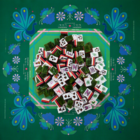 Tuiles de Mahjong en acrylique sur le thème de la faune, édition Halloween, Mahjong américain avec tapis de Mahjong sur le thème de la faune d'Halloween