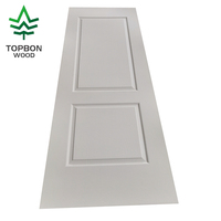 Portes d'entrée intérieures multi-panneaux pleine taille en HDF avec apprêt blanc, design moderne, coupe-vent, pour la distribution européenne TOPBON