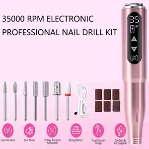 2024 Professional Nail Polishing Pen Drill 35000RPM Electric Portable Handheld Nail Drill Pen Machine