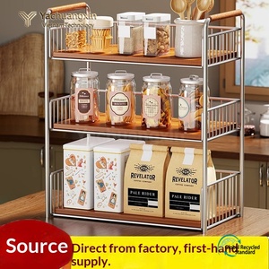 Modern Plastic Folding <b>Storage</b> <b>Rack</b> Rectangle Stackable Floor Standing Multifunctional <b>Kitchen</b> Organizer - Product Image 6