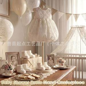 Custom-made wooden floor-standing children's <b>clothes</b> <b>rack</b>, solid wood children's clothing store <b>clothes</b> <b>rack</b> - Product Image 2
