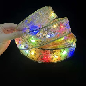Luci a Nastro <span class=keywords><strong>LED</strong></span> per <span class=keywords><strong>Natale</strong></span>, Luci a Nastro con Stampa Dorata, Decorazioni Appese per Albero di <span class=keywords><strong>Natale</strong></span> per Decorazioni Festive - Product Image 5