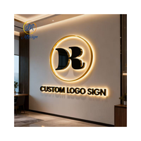 Signalisation murale extérieure 3D personnalisée en métal acrylique avec rétroéclairage LED, logo personnalisé, lettres lumineuses 3D, panneau lumineux LED pour la publicité
