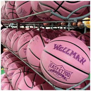 Ballon de <span class=keywords><strong>basket</strong></span> personnalisé haut de gamme pour club féminin, numéro 6, adapté à l'entraînement quotidien - Product Image 1