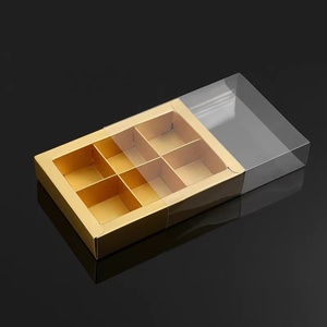 กล่องขนมบิสกิตช็อกโกแลตสตรอเบอรี่พร้อมฝาปิดใสสำหรับใส่ในวันวาเลนไทน์ระดับไฮเอนด์สีทอง3 <span class=keywords><strong>4</strong></span> 9 12 16ช่อง - Product Image 3