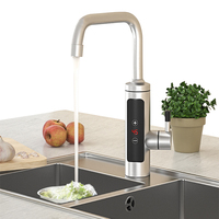 Robinet chauffant électrique de cuisine en acier inoxydable 304, 3000W, chauffe-eau électrique avec affichage numérique LED