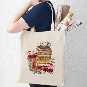 Bolso de Hombro de Lona con Cremallera y Estampado a Cuadros Italianos para Mujer, Bolso de Compras Reutilizable y Personalizable con Logotipo - Product Image 2