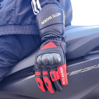 Gants de moto sportifs en cuir de chèvre à doigts entiers et manches longues, compatibles OEM/ODM, coque en fibre de carbone, écran tactile, certifiés CE