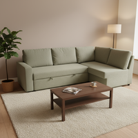 Sofá Cama de Tela Reclinable Moderno y Personalizable de 3 Plazas, con Estructura Extensible de Acero Inoxidable para Hotel, Dormitorio, Sala de Estar, Apartamento